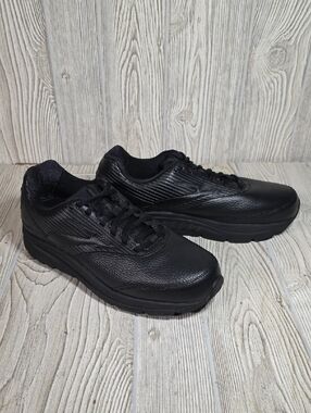 Brooks Addiction Walker 2 Walking Shoes Triple Black Womens Size 10 Wide